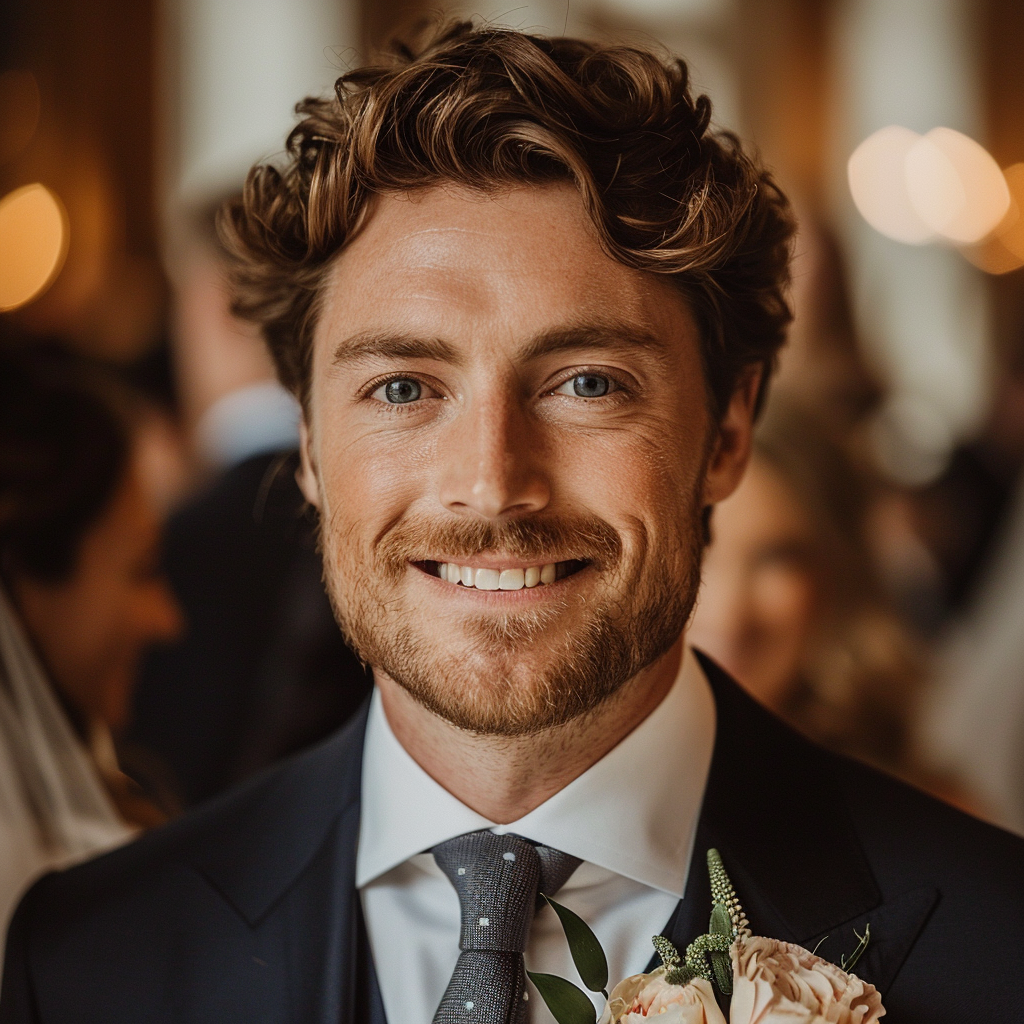 A happy groom | Source: Midjourney